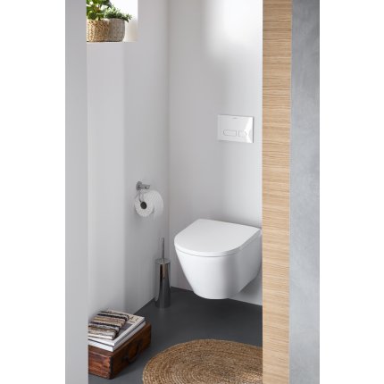 Vas wc suspendat Duravit D-Neo Rimless HygieneGlaze 37x54cm, fixare ascunsa
