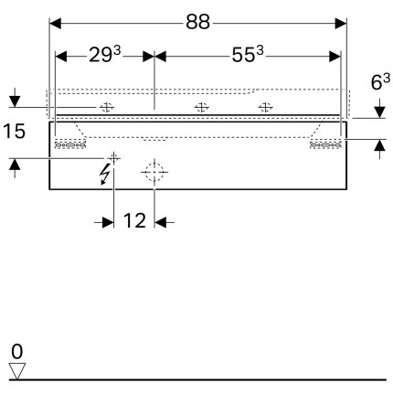 Dulap baza Geberit Xeno2 88x46.2cm decupaj sifon stanga, cu un sertar, greige mat