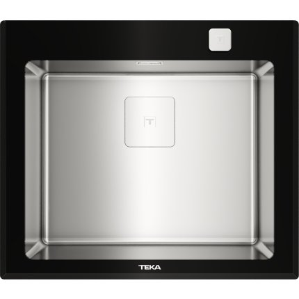 Chiuveta bucatarie Teka Premium RS15 1B, 600x520mm, inox + sticla neagra