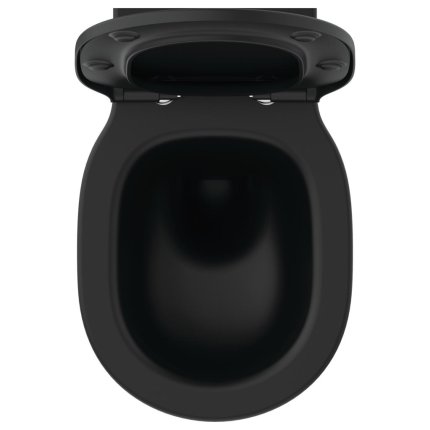 Vas WC suspendat Ideal Standard Connect Air Rimless, negru mat