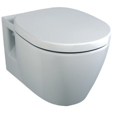 Set vas WC suspendat Ideal Standard Connect cu capac inchidere lenta, rezervor incastrat Geberit Duofix Delta PLUS cu set fixare si clapeta Delta 20 crom