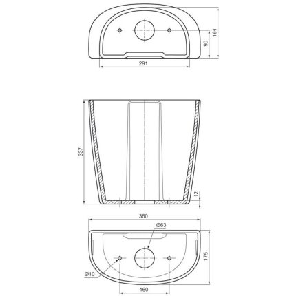 Rezervor Ideal Standard Connect Arc cu dubla actionare pentru vas wc de pardoseala White