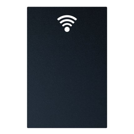 Tabla de scris autoadeziva Securit Silhouette WiFi 38x25x0,3cm, include marker creta, negru