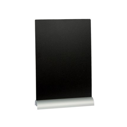 Tabla de scris Securit Silhouette A4 30,8x21x6cm, baza aluminiu, include marker creta, negru