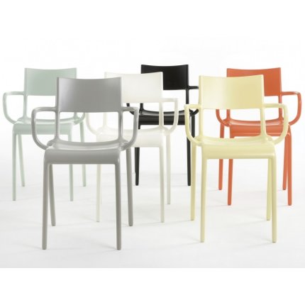 Set 2 scaune Kartell Generic A design Philippe Starck, gri