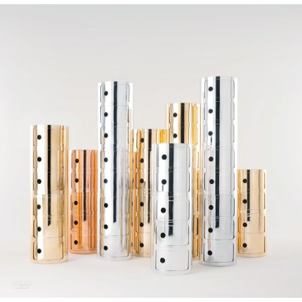 Comoda modulara Kartell Componibile 2 design Anna Castelli Ferrieri, crom metalizat