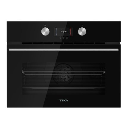 Cuptor electric incorporabil Teka HLC 8440 C BK combi-microunde, compact 41 litri, multifunctional 11 functii, HydroClean, Cristal Black/Infinity Glass