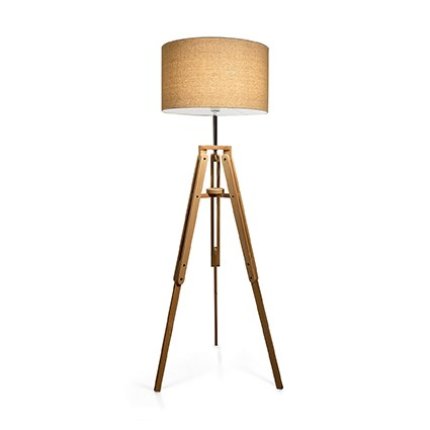 Lampadar Ideal Lux Klimt PT1, 1x60W, h161cm, lemn