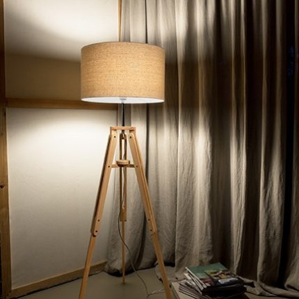 Lampadar Ideal Lux Klimt PT1, 1x60W, h161cm, lemn