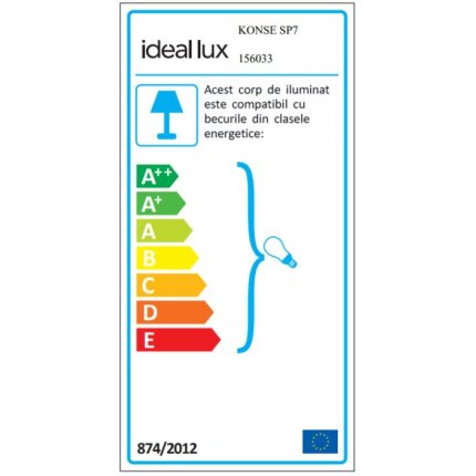 Pendul Ideal Lux Konse SP7, 7x60W E27, h126-198cm, dark gold
