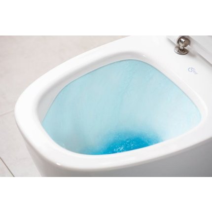 Set vas WC suspendat Ideal Standard Tesi Aquablade, capac inchidere lenta si rezervor incastrat ProSys Eco M cu clapeta crom