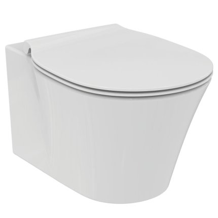 Set vas WC suspendat Ideal Standard Connect Air Aquablade, capac inchidere lenta si rezervor incastrat ProSys cu clapeta Oleas M1 crom
