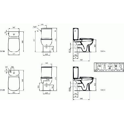 Vas WC Ideal Standard Esedra, pentru rezervor asezat