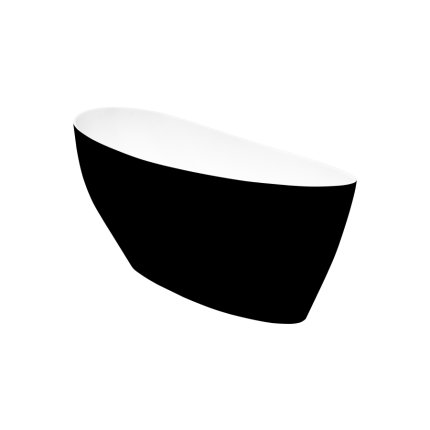 Cada free-standing Besco Keya Black & White 165x70cm, negru-alb