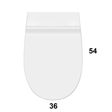 Vas wc suspendat Globo 4All, cu functie de bideu, 54cm, alb