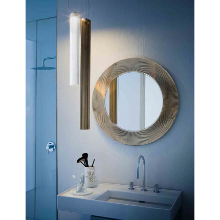 Suspensie Kartell by Laufen Rifly design Ludovica & Roberto Palomba, LED 10W, h30cm, auriu metalizat