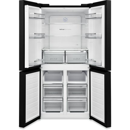 Combina frigorifica eka RMF 74830 DSS cu 4 usi, 487 litri, No Frost, IonClean, clasa F, Dark Stainless Steel