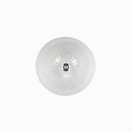Plafoniera Ideal Lux Shell PL3, 3x60W, 40x12cm, transparent
