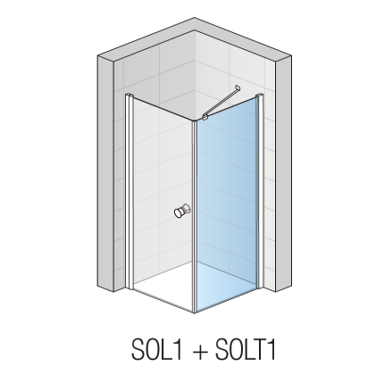 Perete lateral SanSwiss Solino SOLT1 80cm, sticla securizata 6mm