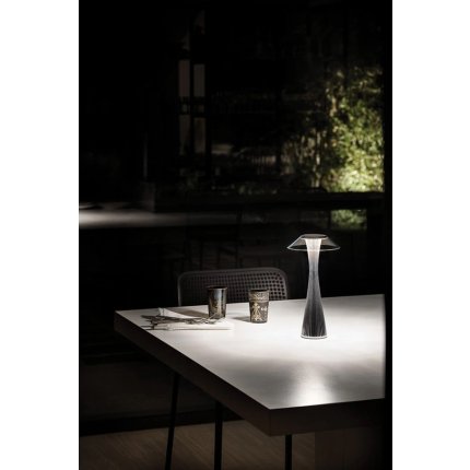 Veioza Kartell Space Outdoor design Adam Tihany, LED, 15x30cm, crom metalizat