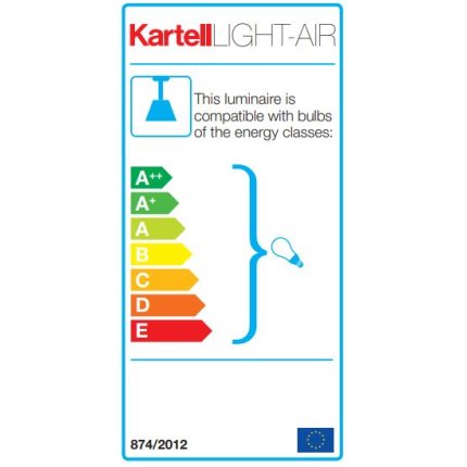 Suspensie Kartell Light Air design Eugeni Quitllet, d14cm, transparent