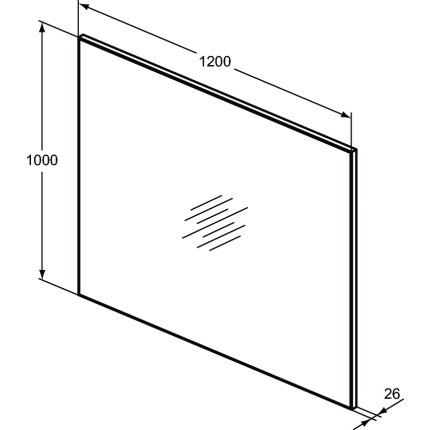 Oglinda Ideal Standard 120x100x2.6cm