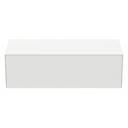 Dulap baza Ideal Standard Conca 120x50.5x37cm cu un sertar, alb mat/alb lucios