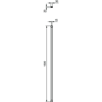 Consola sustinere din tavan Ideal Standard I.life pentru cabina walk-in, 150cm