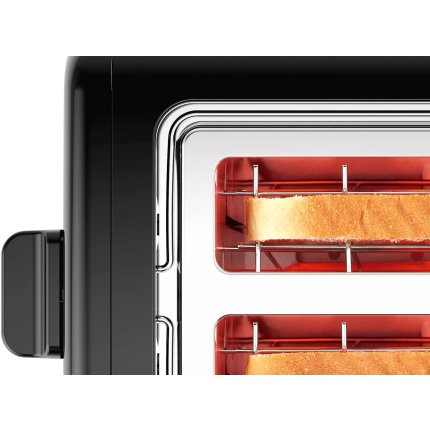 Prajitor de paine Bosch TAT3P423 DesignLine, compact, 2 felii, negru
