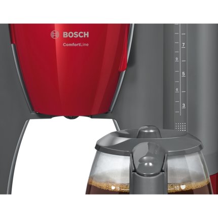 Cafetiera Bosch TKA6A044 ComfortLine, 1.25 litri, 1200W, rosu - antracit