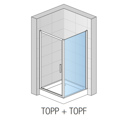 Perete lateral SanSwiss Top-Line TOPF 100cm, sticla securizata 6mm