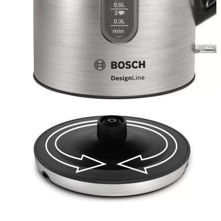 Fierbator Bosch TWK4P440 Design Line, 1.7 litri, inox