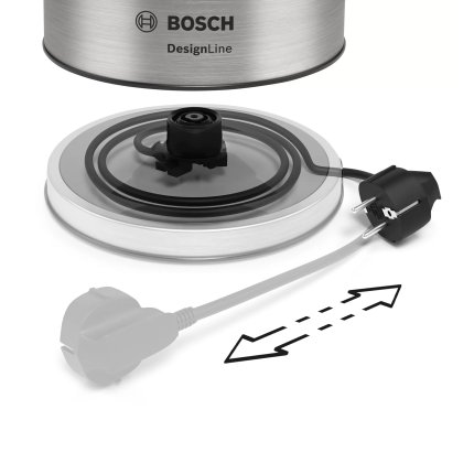 Fierbator Bosch TWK5P480 Design Line, 1.7 litri, inox