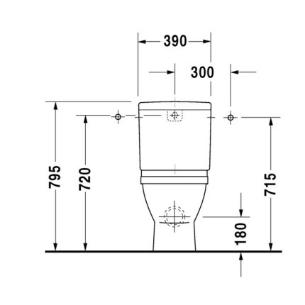 Set vas wc Duravit Starck 3 back-to-wall cu rezervor asezat ceramic si capac inchidere lenta