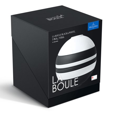 Set servire Villeroy & Boch Iconic La Boule Black & White, 7 piese