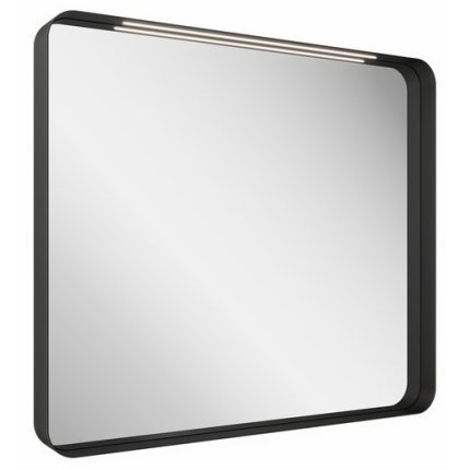 Oglinda cu iluminare LED Ravak Strip 60x70cm, rama neagra, IP44