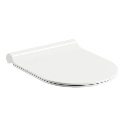 Capac WC Ravak Concept Chrome Uni slim cu inchidere lenta, alb