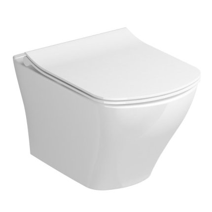 Capac WC Ravak Concept Classic slim cu inchidere lenta, alb