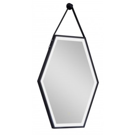 Oglinda cu iluminare LED Sanotechnik Soho, 60x80cm, rama neagra, comanda tactila