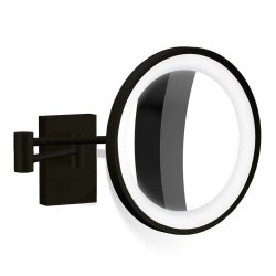 Oglinzi baie & Oglinzi cosmetice Oglinda cosmetica Decor Walther Cosmetic BS 40 5x, 26cm iluminare LED, montare pe perete, conectare la retea, negru mat