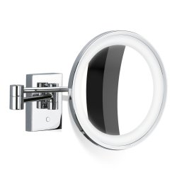 Oglinzi baie & Oglinzi cosmetice Oglinda cosmetica Decor Walther Cosmetic BS 40 7x, 26cm iluminare LED, montare pe perete, conectare la retea, crom
