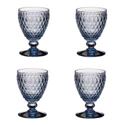Pahare & Cupe Set 4 pahare vin alb Villeroy & Boch Boston Coloured albastru, 120mm, 0.23 litri
