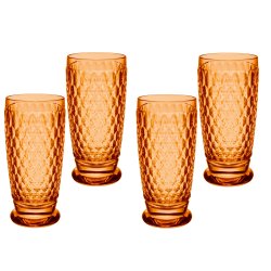 Pahare & Cupe Set 4 pahare bere Villeroy & Boch Boston Tumbler portocaliu, 162mm, 0,30 litri