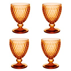Pahare & Cupe Set 4 pahare apa Villeroy & Boch Boston Goblet portocaliu 144mm, 0,40 litri