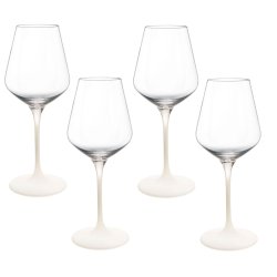 Pahare & Cupe Set 4 pahare vin alb Villeroy & Boch Manufacture Rock Blanc, 380 ml