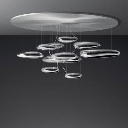 Iluminat electric Plafoniera Artemide Mercury design Ross Lovegrove, LED 29W, Inox