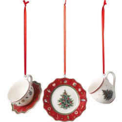 Cadouri Craciun & Decoratiuni Set 3 decoratiuni brad Villeroy & Boch Toy's Delight Decoration Tableware rosu
