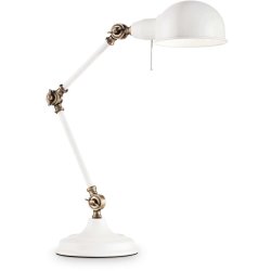 Lampi de birou Veioza Ideal Lux Truman TL1, max 1x60W E27, h40cm, alb