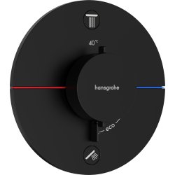 Default Category SensoDays Baterie cada - dus termostatata Hansgrohe ShowerSelect Comfort S cu 2 functii, montaj incastrat, necesita corp ingropat, negru mat