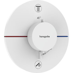 Default Category SensoDays Baterie cada - dus termostatata Hansgrohe ShowerSelect Comfort S cu 2 functii, montaj incastrat, necesita corp ingropat, alb mat